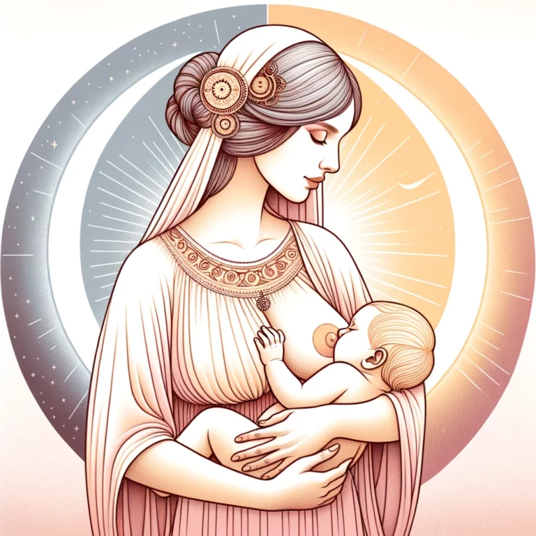 Ilustracija: Žena sa balkana doji svoje dete